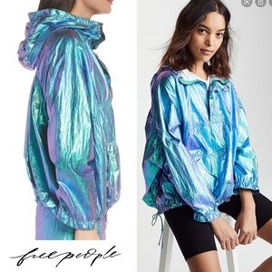 Free People Windjammer iridescent oversized jacket